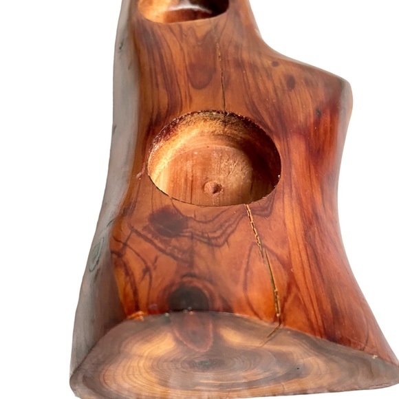 Reclaimed / Natural Wood 4-Votive Candle Holder - Picture 6 of 10